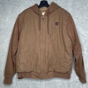Justin Workwear Camel Canvas Jacket Hoodie Combo Heavyweight Size M
